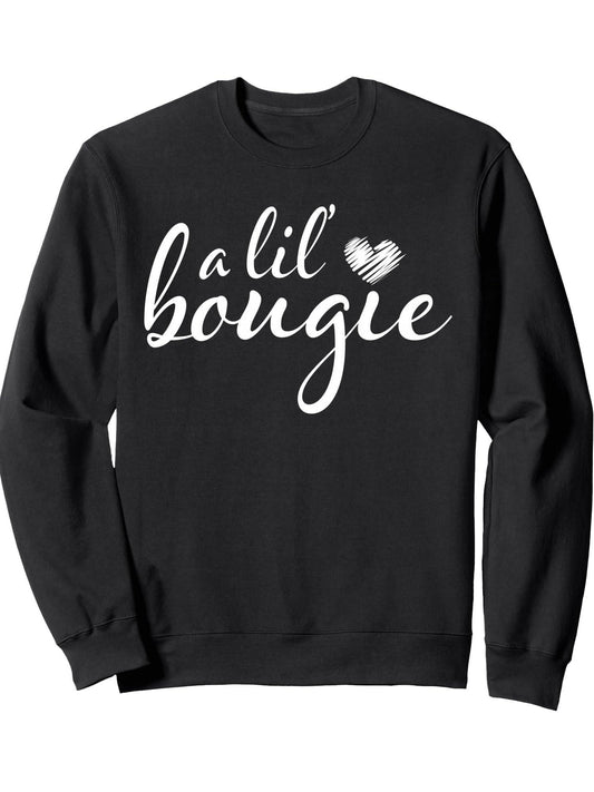 A Lil Bougie Funny Women Apparel Sweatshirt Ramadan Black 250gsm Cotton Long Sleeve Men Casual T-shirt Crewneck Sweatshirt